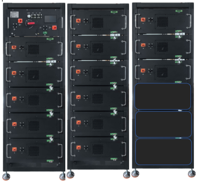 Rack high voltage 224 kWh (high voltage box+14 16 kWh battery modules)
