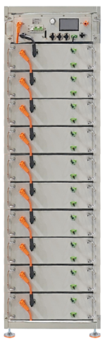 Rack high voltage 51.2 kWh (1 high voltage box+10 5-kWh battery modules)